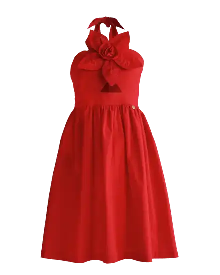 Vestido Camelia Roja para Navidad